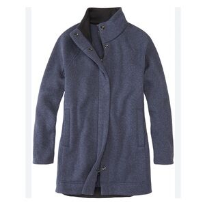 Title Nine SWACKET ALCHEMY Sweater Coat Jacket Knit Blue Pockets Warm Cozy Small